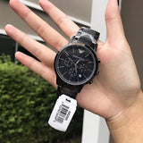  Shop Authentic Emporio Armani Renato Chronograph Quartz Blue Dial Grey Steel Strap Watch For Men - AR2505 - Luxxuri