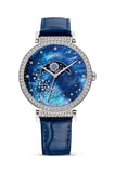  Shop Authentic Swarovski Passage Moon Phase Blue Dial Blue Leather Strap Watch for Women - 5613320 - Luxxuri