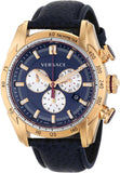  Shop Authentic Versace V-Ray Blue Chronograph Blue Dial Blue Leather Strap Watch for Men - VDB030014 - Luxxuri