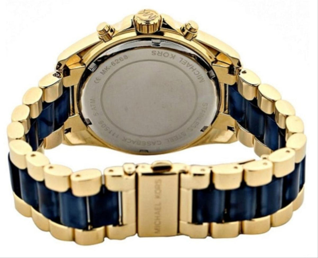  Shop Authentic Michael Kors Bradshaw Navy Blue Dial Two Tone Steel Strap Watch for Women - MK6268 - Luxxuri