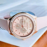  Shop Authentic Michael Kors Quartz Pink Dial Pink Silicone Strap Watch For Women - MK6946 - Luxxuri
