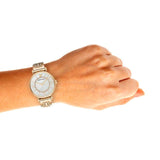  Shop Authentic Emporio Armani Gianni T Bar White Mother of Pearl Dial Gold Steel Strap Watch For Women - AR1907 - Luxxuri