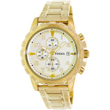  Shop Authentic Fossil Dean Chronograph Champagne Dial Gold Steel Strap Watch for Men - FS4867 - Luxxuri