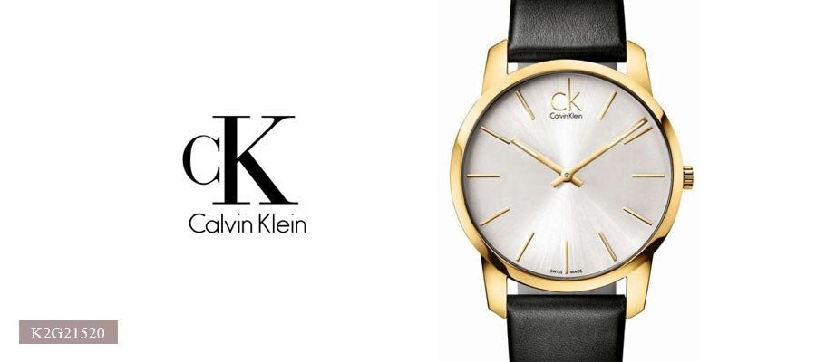  Shop Authentic Calvin Klein City Silver Dial Black Leather Strap Watch For Men - K2G21520 - Luxxuri