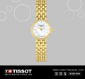  Shop Authentic Tissot T-Lady Lovely Mother of Pearl Dial Gold Steel Strap Watch For Women - T058.009.63.116.00 - Luxxuri