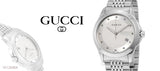  Shop Authentic Gucci G Timeless Diamonds Silver Dial Silver Steel Strap Watch For Men - YA126404 - Luxxuri