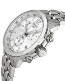  Shop Authentic Tissot PRC 200 Chronograph Quartz Silver Dial Silver Steel Strap Watch For Men - T055.417.11.037.00 - Luxxuri