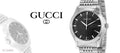 Gucci G Timeless Black Dial Silver Steel Strap Watch For Men - YA126402