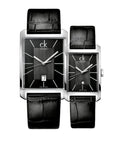  Shop Authentic Calvin Klein Window Black Dial Black Leather Strap Watch for Men - K2M21107 - Luxxuri