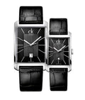  Shop Authentic Calvin Klein Window Black Dial Black Leather Strap Watch for Men - K2M23107 - Luxxuri