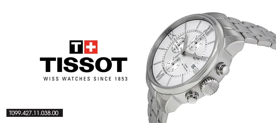  Shop Authentic Tissot Chemin des Tourelles Automatic Chronograph White Dial Silver Steel Strap Watch for Men - T099.427.11.038.00 - Luxxuri