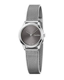  Shop Authentic Calvin Klein Minimal Grey Dial Silver Mesh Bracelet Watch for Women - K3M231Y3 - Luxxuri