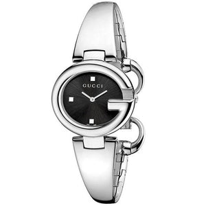  Shop Authentic Gucci Guccisima Quartz Black Dial Silver Steel Strap Watch For Women - YA134501 - Luxxuri