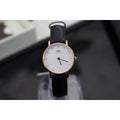  Shop Authentic Daniel Wellington Classy Sheffield White Dial Black Leather Strap Watch For Women - DW00100060 - Luxxuri