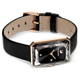  Shop Authentic Swarovski Uptown Black Dial Black Leather Strap Watch for Women - 5547710 - Luxxuri