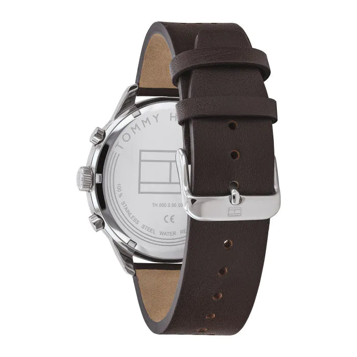  Shop Authentic Tommy Hilfiger Chase Quartz Brown Dial Brown Leather Strap Watch for Men - 1791579 - Luxxuri