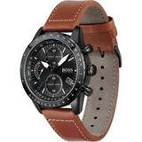  Shop Authentic Hugo Boss Pilot Black Dial Brown Leather Strap Watch for Men - 1513851 - Luxxuri