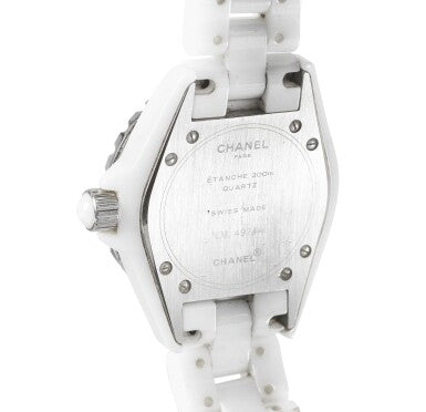  Shop Authentic Chanel J12 Sapphire Bezel Ceramic White Dial White Steel Strap Watch for Women - J12 H2010 - Luxxuri