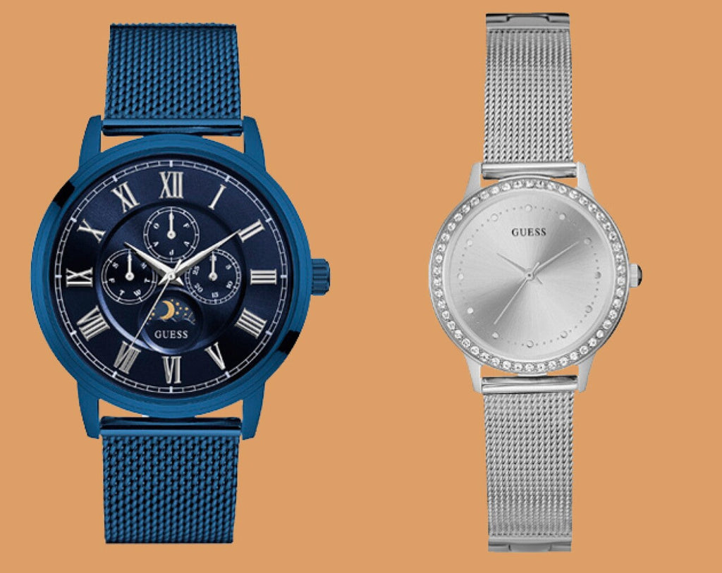  Shop Authentic Guess Delancey Analog Blue Dial Blue Mesh Bracelet Watch for Men - W0871G3 - Luxxuri