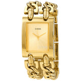  Shop Authentic Guess Mod Heavy Metal Gold Dial Gold Steel Strap Watch For Women - W1117L2 - Luxxuri