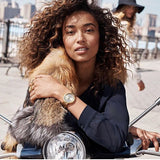  Shop Authentic Michael Kors Garner Quartz Gold Dial Gold Steel Strap Watch For Women - MK6408 - Luxxuri