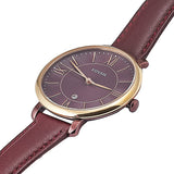  Shop Authentic Fossil Jacqueline Burgundy Dial Burgundy Leather Strap Watch for Women  - ES4099 - Luxxuri