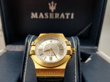  Shop Authentic Maserati Potenza Diamonds Silver Dial Black Leather Strap Watch For Women - R8851108505 - Luxxuri