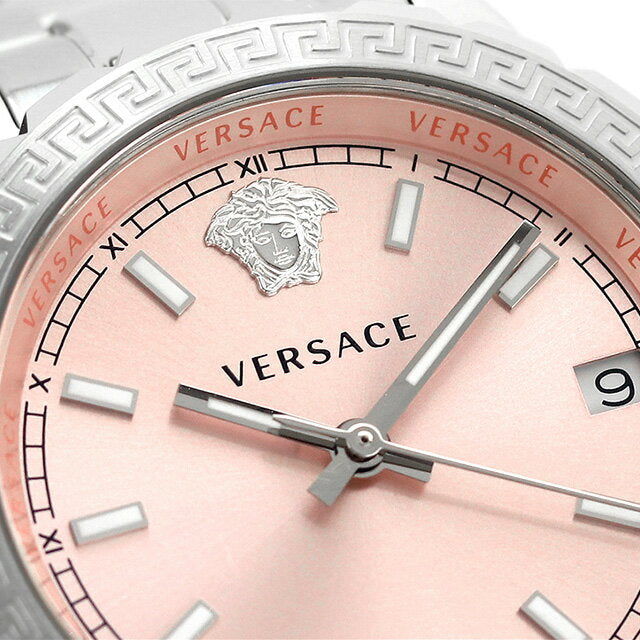  Shop Authentic Versace Hellenyium Pink Dial Silver Steel Strap Watch for Women - V12010015 - Luxxuri