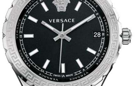  Shop Authentic Versace Hellenyium Black Dial Silver Steel Strap Watch for Women - V12020015 - Luxxuri