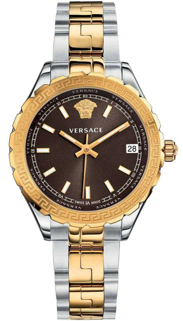  Shop Authentic Versace Hellenyium Brown Dial Two Tone Steel Strap Watch for Women - V12040015 - Luxxuri
