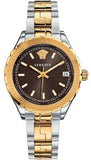  Shop Authentic Versace Hellenyium Brown Dial Two Tone Steel Strap Watch for Women - V12040015 - Luxxuri