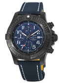  Shop Authentic Breitling Super Avenger Chronograph 48 Night Mission Blue Dial Blue Leather Strap Watch for Men - V13375101C1X2 - Luxxuri
