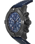  Shop Authentic Breitling Super Avenger Chronograph 48 Night Mission Blue Dial Blue Leather Strap Watch for Men - V13375101C1X2 - Luxxuri