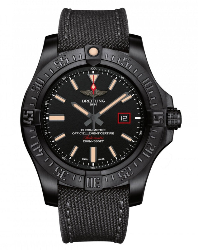  Shop Authentic Breitling Avenger Blackbird 44mm Black Dial Black Nylon Strap Watch for Men - V1731110/BD74/109W/M20BASA.1 - Luxxuri