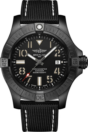  Shop Authentic Breitling Avenger Automatic 45 Seawolf Night Mission Black Dial Black Nylon Strap Watch for Men - V17319101B1X1 - Luxxuri