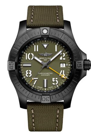  Shop Authentic Breitling Avenger Automatic GMT 45 Night Mission Green Dial Green Nylon Strap Watch for Men - V323952A1L1X1 - Luxxuri