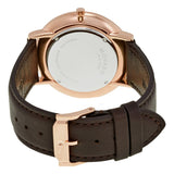  Shop Authentic Movado Ultra Slim White Dial Brown Leather Strap Watch For Men - 0607089 - Luxxuri