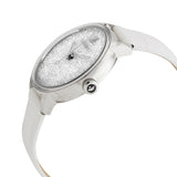  Shop Authentic Swarovski Crystalline Hours Silver Dial White Leather Strap Watch for Women - 5295383 - Luxxuri
