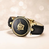  Shop Authentic Versace Palazzo Empire Black Dial Black Leather Strap Watch for Women - VCO020017 - Luxxuri