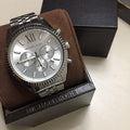  Shop Authentic Michael Kors Lexington Silver Dial Silver Steel Strap Watch for Men - MK8405 - Luxxuri