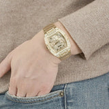  Shop Authentic Guess Raven Diamonds Gold Dial Gold Steel Strap Watch for Women - GW0104L2 - Luxxuri