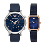  Shop Authentic Emporio Armani Gioia Quartz Mother of Pearl Blue Dial Blue Leather Strap Watch For Women - AR11426 - Luxxuri