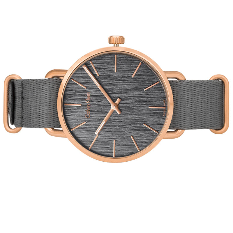  Shop Authentic Calvin Klein Even Grey Dial Grey NATO Strap Watch for Men - K7B216P3 - Luxxuri