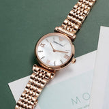  Shop Authentic Emporio Armani Gianni T-Bar Mother of Pearl Dial Rose Gold Steel Strap Watch For Women - AR11316 - Luxxuri