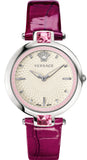  Shop Authentic Versace Olympo Crystal Gleam White Dial Purple Leather Strap Watch for Women - VAN010016 - Luxxuri