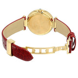  Shop Authentic Versace Crystal Gleam White Dial Red Leather Strap Watch For Women - VAN040016 - Luxxuri