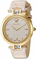  Shop Authentic Versace Olympo Quartz White Dial Beige Leather Strap Watch for Women - VAN050016 - Luxxuri
