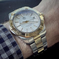 Tag Heuer Aquaracer Automatic White Dial Two Tone Steel Strap Watch for Men - WAY2151.BD0912