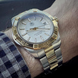  Shop Authentic Tag Heuer Aquaracer Automatic White Dial Two Tone Steel Strap Watch for Men - WAY2151.BD0912 - Luxxuri