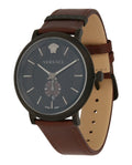  Shop Authentic Versace V-Circle Manifesto Black Dial Maroon Leather Strap Watch for Men - VBQ040017 - Luxxuri